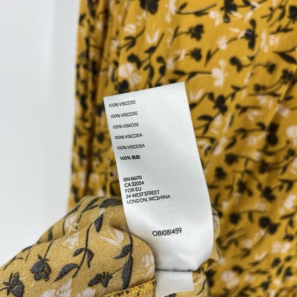 Maeve Anthropologie Top Size Small Cheyenne Yellow Ditsy Floral Peplum Blouse - Picture 7 of 7